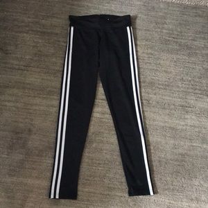 Adidas three stripe leggings